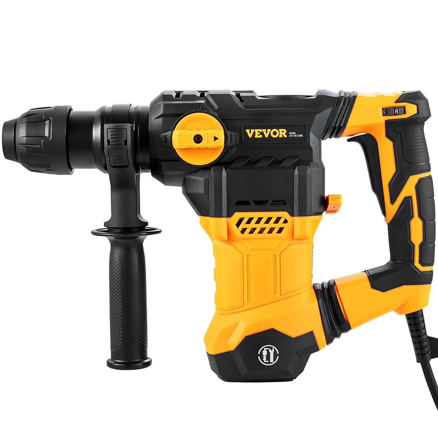 VEVOR Rotary Hammer Drill Corded Drills 1-1/4 4 Modes Sds-Plus Chipping Hammers